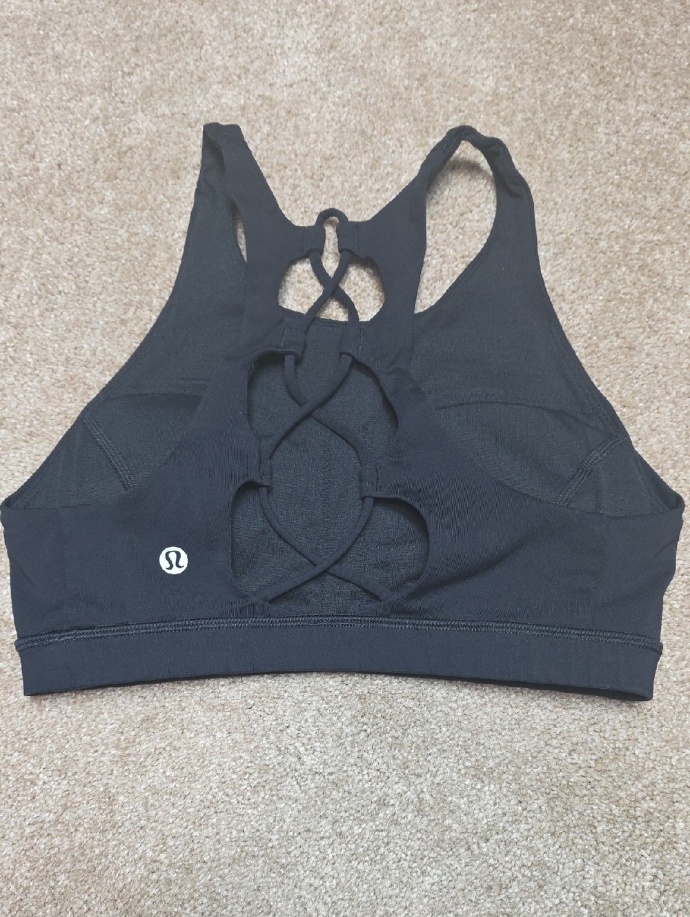 lululemon athletica Black Lace-Back Sports Bra